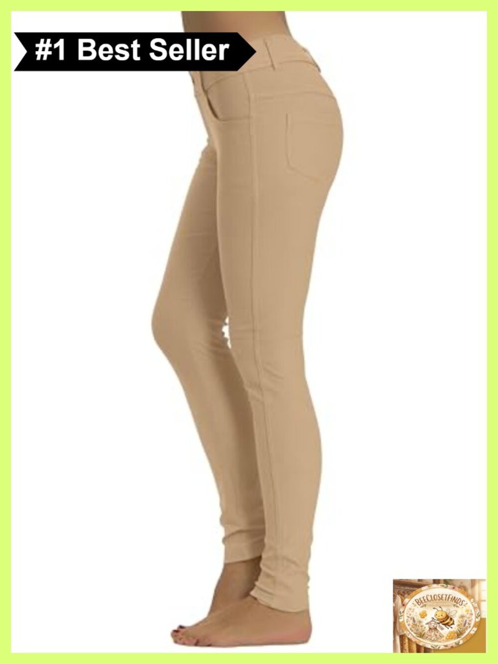 Women's Jeggings Slimming Pull-On Mid-Rise Tummy Control Leggings